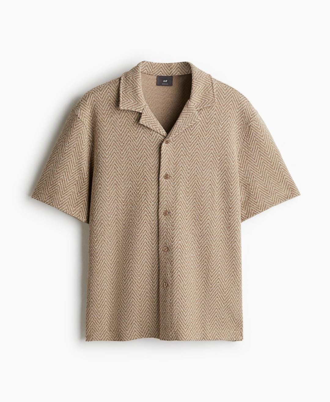 Textured Beige Summer Shirt