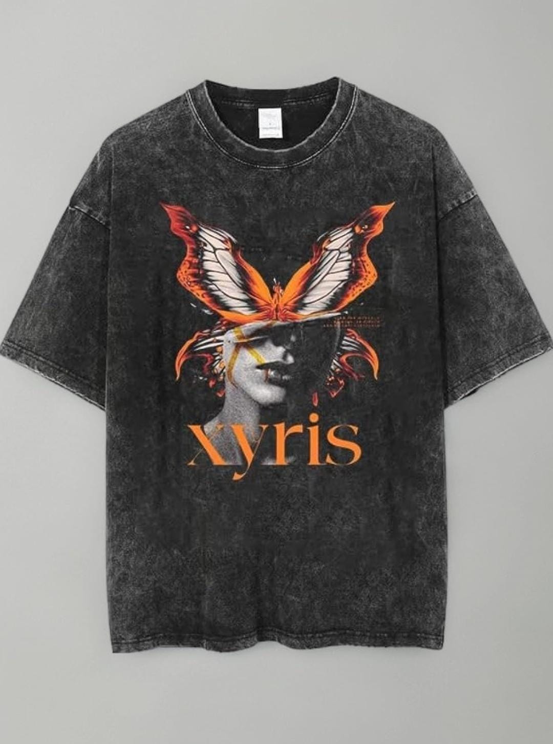 Vintage Washed Butterfly Graphic T-Shirt